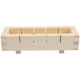 thumbnail image 1 of Wooden Rectangular Sushi Press Mold Box Sushi Making Kit DIY Sushi Rice Roller Molds Making Tools (As Shown), 1 of 8