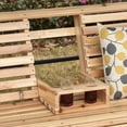 thumbnail image 6 of Outdoor Porch Swing, 3-Seater Farmhouse Wooden Swing for Patio Porch Backyard, 440lbs Capacity with Cup Holders & Chains Included | Wood | Natural, 6 of 8
