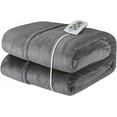 thumbnail image 5 of Mayincolor Electric Heated Blanket, 84" x 62" Twin Size Electric Blanket with 10 Heating Levels and 12 Hours Auto-Off, Soft Flannel Blanket with ETL & FCC Certification, Grey, 5 of 7