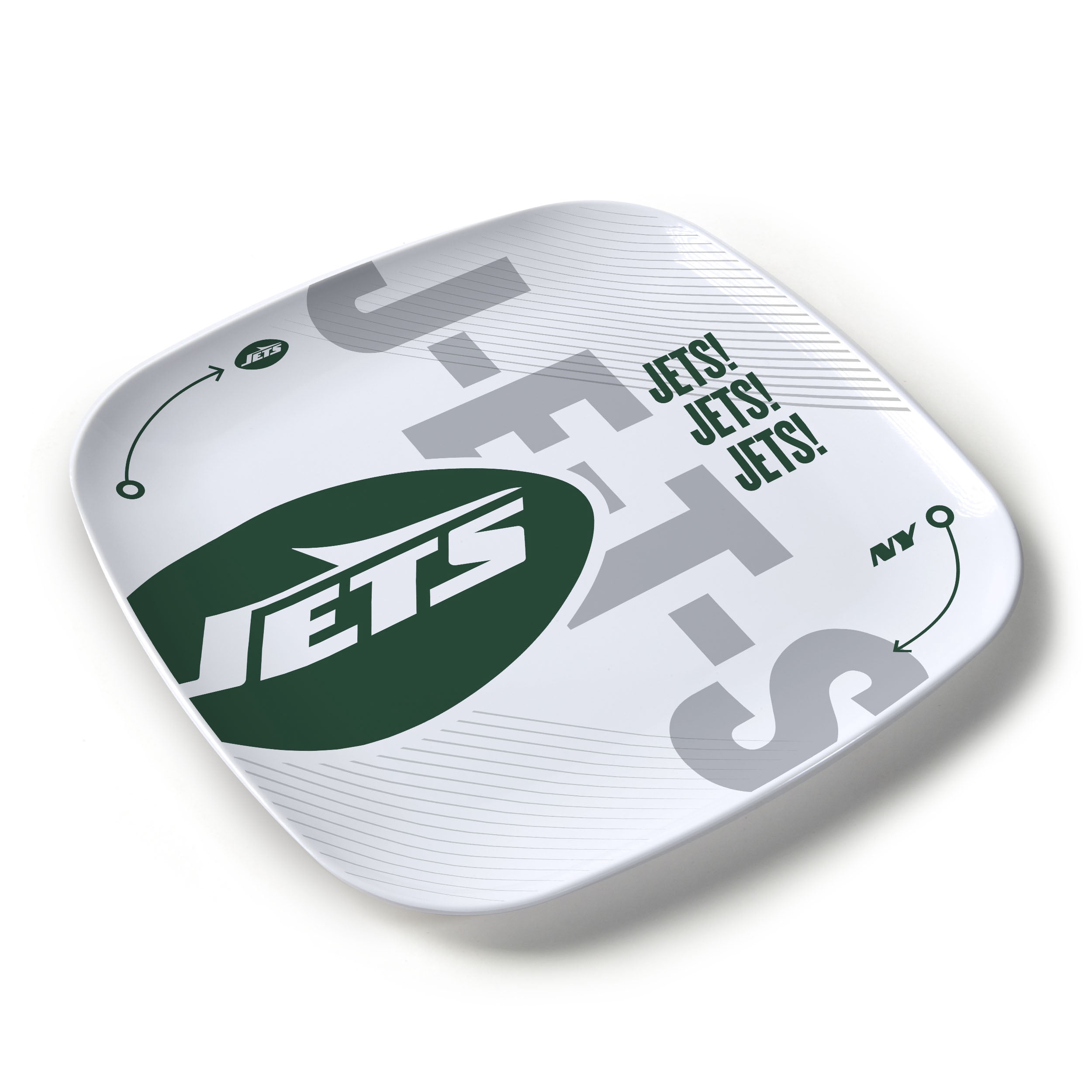 YouTheFan NFL New York Jets Large Party Plate