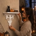 thumbnail image 6 of Gothic Wall Shelf, Owl Floating Display Shelf Halloween Wall Decor Openwork Storage Rack Decorative Organizer Vintage Gothic Accent, for Entryway Living Room Bedroom Study Halloween Decor, 6 of 7