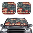 thumbnail image 2 of Balery Vintage American Flag Elephant Parasol para parabrisas de coche de 2 piezas | Parasol plegable para parabrisas delantero de coche para la mayoría de sedanes-Medium, 2 of 6