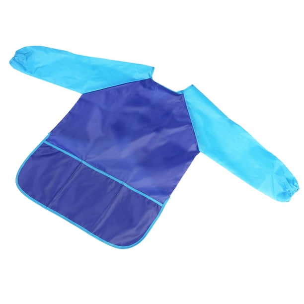 EeaseMX Niños niños impermeabilizados de manga larga con manga larga de la pintura delantal más tamaño (azul)