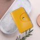 thumbnail image 4 of Bolsa de almacenamiento de tarjetas jinwen gran capacidad soporte de cuero PU minimalista amarillo, 4 of 8
