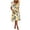#0086-Multicolor, variant on Women's Midi Dresses V Neck Short Sleeve Dresses Boho Vacation Style Lightweight Breathable Abstract Print Waist Tie Asymmetrical Hem Dresses Gift