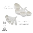 thumbnail image 4 of KitchenAid 9-Piece Plastic Stackable Measuring Cup and Spoons Set for Cooking, Porcelain, 4 of 8
