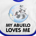 thumbnail image 4 of Inktastic Raccoon My Abuelo Loves Me Boys or Girls Baby Bib, 4 of 4