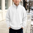 thumbnail image 4 of ShomPort Boys Quarter Zip Sweaters Knit Textured Sweatshirts Long Sleeve Trendy Winter Fall Tops 3-14 Years, 4 of 7