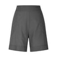 thumbnail image 5 of Ltctricy Cotton Linen Shorts for Women Elastic Waist Pull on Comfy Lounge Shorts Summer Casual Shorts with Pockets, 5 of 7