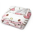 thumbnail image 3 of Hello Kitty Throw Blanket, Cozy Flannel Blankets For Boys Girls, Super Soft Warm Blanket For Couch Sofa Bed, 3 of 9