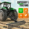thumbnail image 2 of KOJEM 60 in Landscape Rake 3 Point Rake Fit for Category-1 Tractor 360 Degree Rotation Tow-Behind Garden Tool for Compact Tractors for Garden Farm Clearing Brush Raking Arenas 2 Package, 2 of 9