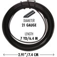 thumbnail image 4 of The Beadsmith Half-Round Craft Wire – Soft Temper Jewelry Wire, Black Color, 21 Gauge, 7 Yards, 4 of 6