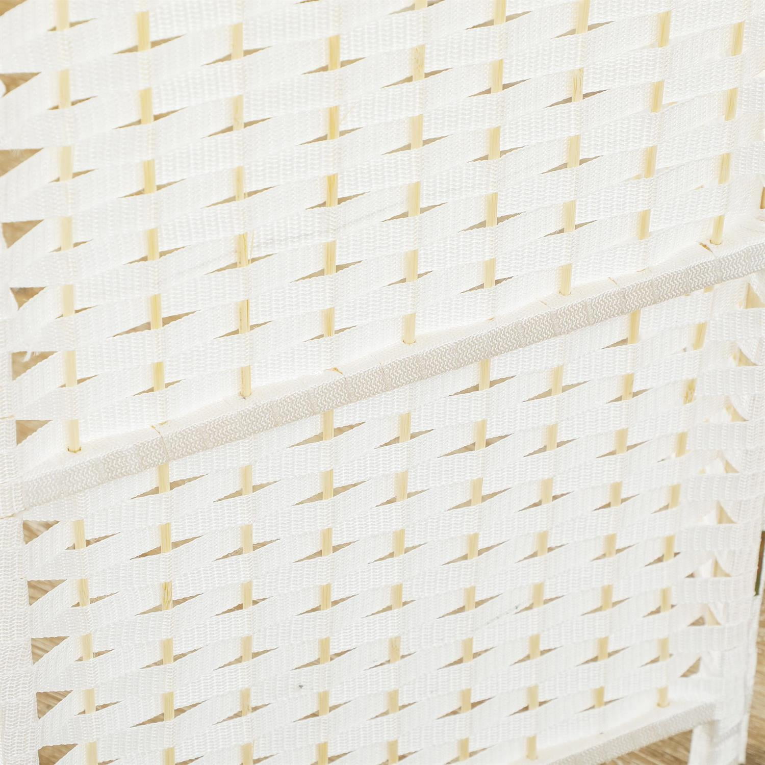 Demi Bonn 6-Panel Foldable Room Divider Screen with 5.6ft Tall Privacy Screen, Space Partition for Home Office, Freestanding Screen Wall, White