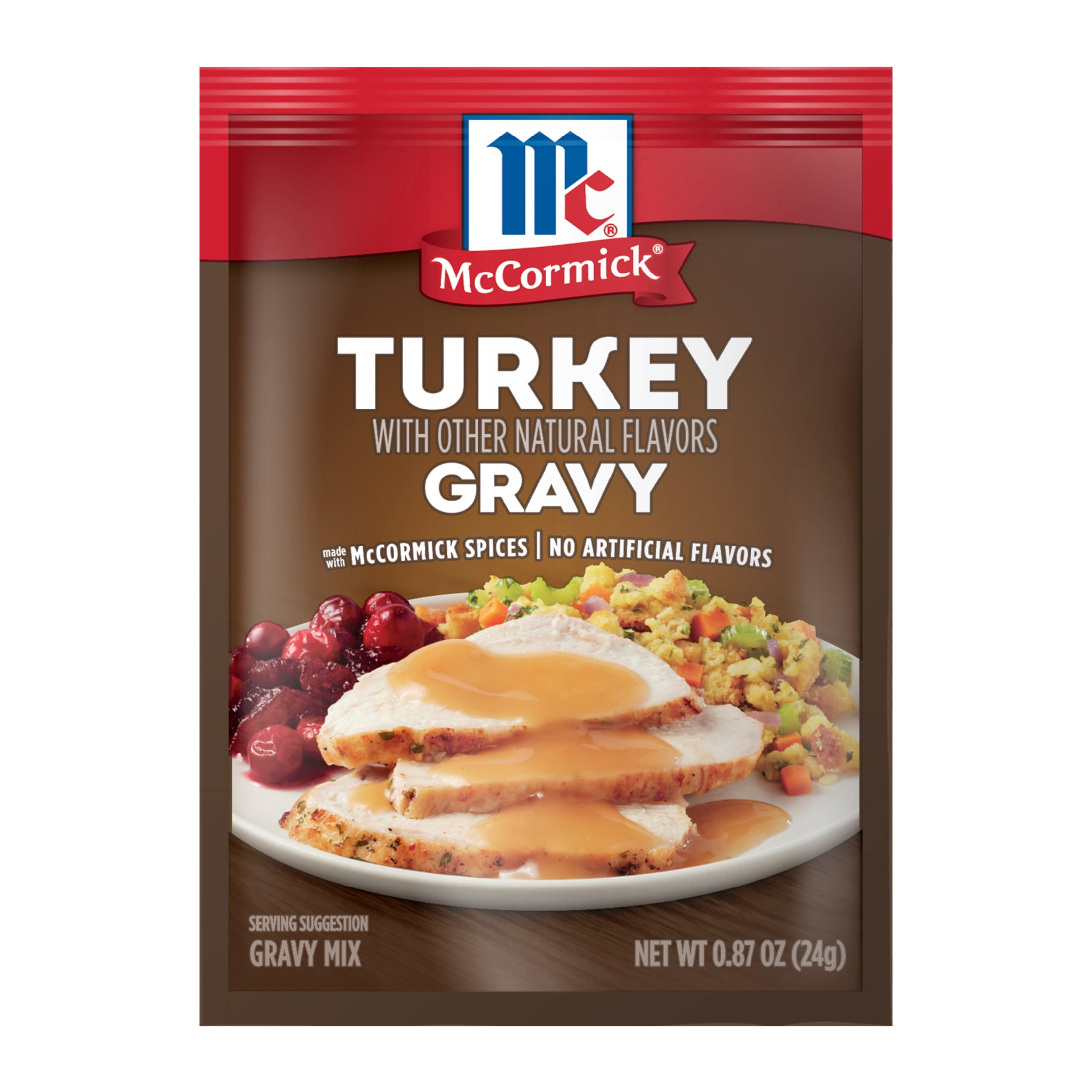 (2 pack) McCormick Turkey Gravy Seasoning Mix, 0.87 oz Packet