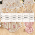 thumbnail image 3 of Baby Ruffle Sleeve Bodysuit with Bow Print and Waist Tie,Matching Headband Set, 3 of 5