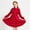 Red, variant on Fesfesfes Girls Ruffle Trim Knit Sweater Dress Crew Neck Long Sleeve A Line Princess Dress with Pleated Hem for School Party Daily Wear