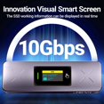 thumbnail image 3 of 2X I9X Smart M.2 NVMe / SSD Gabinete, USB 3.2 Gen 2 10Gbps, Estuche Adaptador Externo M2 Compatible con M-Key B+M Key UASP Trim, 3 of 5