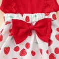 thumbnail image 5 of Sopiago Baby Girl Clothes Romper for Baby Girl Dress Lace Ruffle Sleeveless Summer Outfits with Headband Red,3-6 Months, 5 of 7