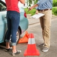 thumbnail image 4 of OULII Traffic Signal Cones Traffic Cone Fluorescent Orange PVC for General Public 1Pcs, 4 of 8