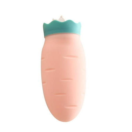 

Water Injection Bottle Silicone Filling Hand Warmer Treasure Carrot Shape Design (Pink)