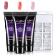 thumbnail image 2 of Kit de Gel UV para Extensión de Uñas con 3 Colores y 100 Uñas Postizas, Ideal para Uñas Acrílicas y Naturales, 15ml por Frasco, Uso Profesional o en Casa., 2 of 6