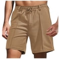 thumbnail image 2 of Bermuda Shorts for Men Summer Casual Elastic Waist Straight Leg Lightweight Beach Shorts with Pockets, 2 of 5