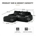 thumbnail image 3 of ZenNook 82" Modern Modular Sectional Sofa for Living Room, 2 Seaters Boneless Loveseat with Ottoman, Flannelette Fabric Cloud Love Seat, No Assembly Compressed Sofas para Sala, 3 of 8