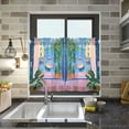 thumbnail image 4 of Yayeee Kitchen Curtains Tier Pair Light Filtering 27"x36" Rod Pocket Short Cafe Window Panel, Purple Window, 4 of 7