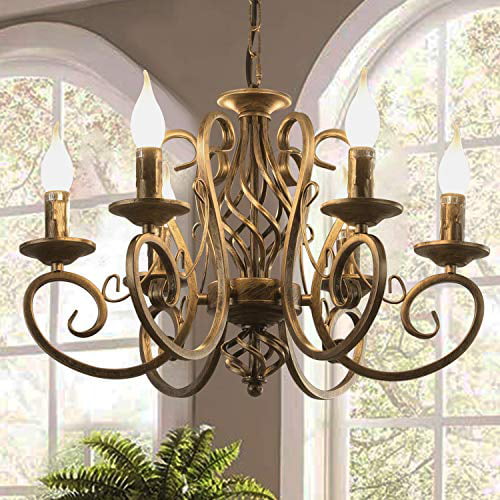 Ganeed French Country Chandeliers 6, Country Light Fixtures For Living Room