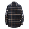 thumbnail image 5 of Conairie Mens Plaid Shirt Long Sleeve Fashion Casual Collar Regular Fit Plaid Shirt Lightweight Versatile Fall Flannel Classic Basic Tops With Pocket Dark Blue 39, 5 of 5