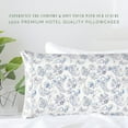 thumbnail image 2 of Set of 2 Floral Pint Pillowcases - 1500 Series Hotel Quality Microfiber, Soft and Smooth Envelope Closure - Standard/Queen, Paisley Indigo, 2 of 6