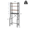 thumbnail image 2 of Gianna Over Toilet Bathroom Organizer, 4-Tier Adjustable Storage Rack, Space-Saving Shelf for Tight Areas, Brown, 2 of 5