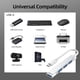 thumbnail image 4 of Adaptador multipuerto USB C a USB, divisor USB C de 4 puertos de aluminio para laptop,  3/4 Data USB Hub compatible con  Pro/Air,  Pro, , Chromebook | Teclado, , HDD, 4 of 6