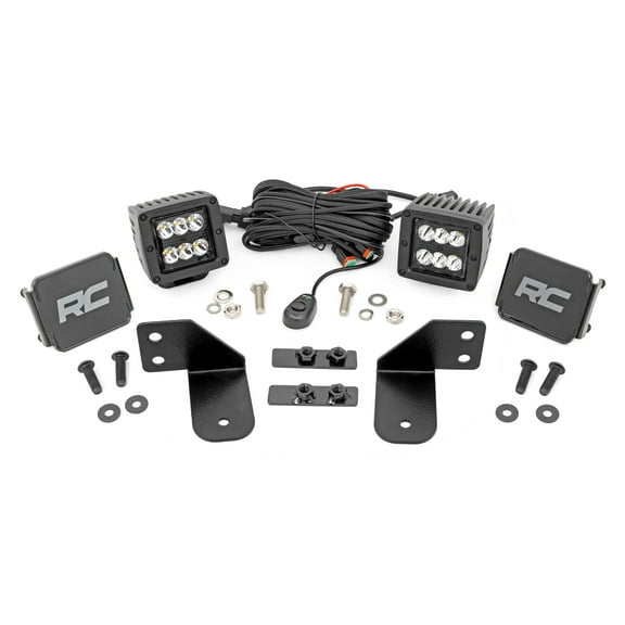 Rough Country Rear 2" Spot Cube LED Kit for Polaris Ranger - 93143