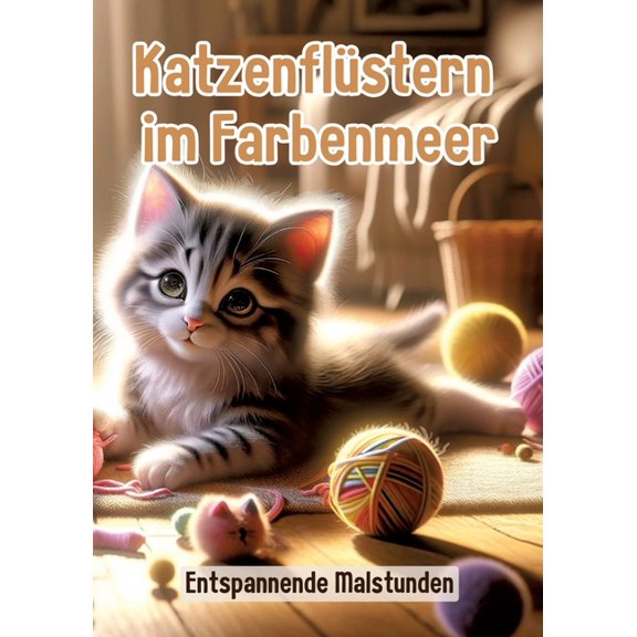 KatzenflÃ¼stern im Farbenmeer: Entspannende Malstunden, (Paperback)