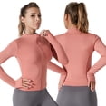 thumbnail image 6 of Valcatch Women's Workout Quick Dry Jacket Lightweight Zip Up Yoga Jacket Cropped Athletic Slim Fit Tops, 6 of 7