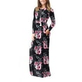 thumbnail image 2 of Aiyino Women's Maxi Dresses Long Sleeve Casual Long Dresses Loose with Pockets, 2 of 6