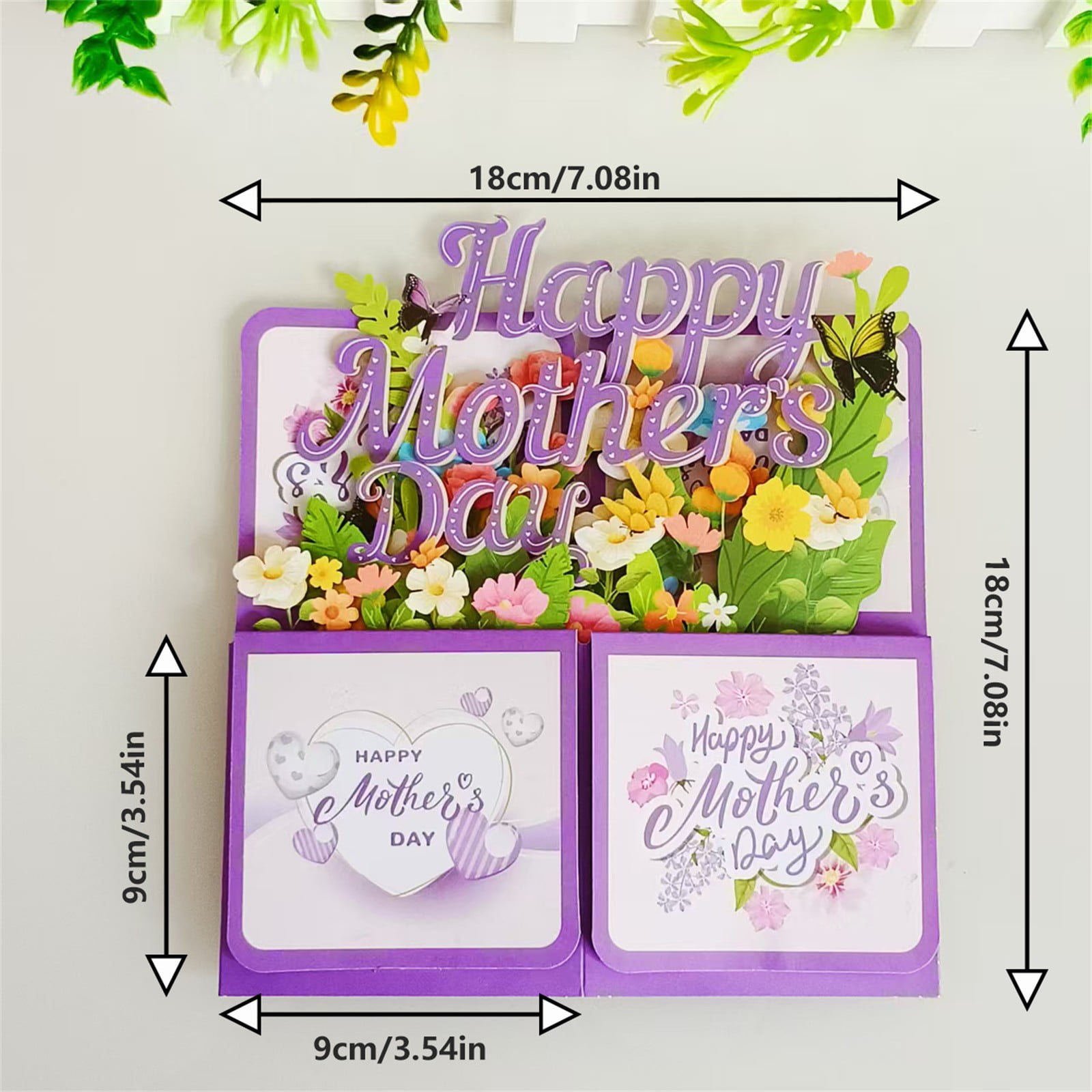 PTSPLLMY 3D Pop-Up Mother's Day Card -Happy Mother's Day Flower Pop-up Card with Envelope and Note Label Included for Mom, grandmother, Any mother figure in your life