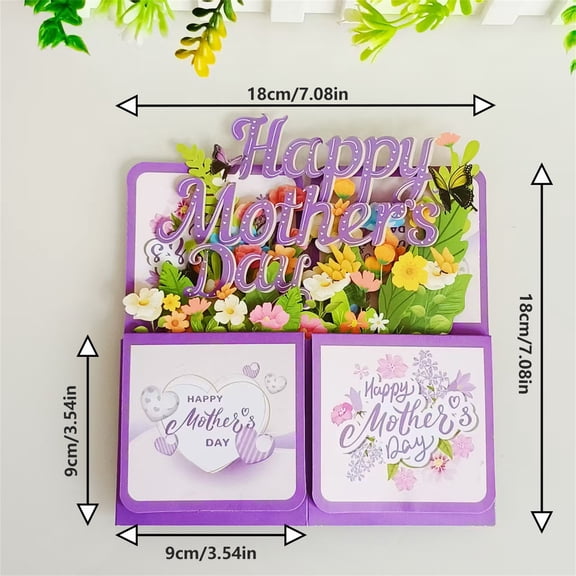 Mothers Day Gifts Clearance! Tridimensional Box Mother'S Day Creative Blessing Three Greeting Card