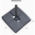 thumbnail image 6 of Purple Leaf 165lbs Sturdy Square Plastic Patio Offset Cantilever Umbrella Base, UV Resistant, 6 of 7