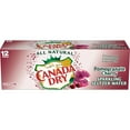 thumbnail image 2 of Canada Dry All Natural Sparkling Pomegranate Cherry Seltzer Water, 12 Fl. Oz., 12 Count, 2 of 7