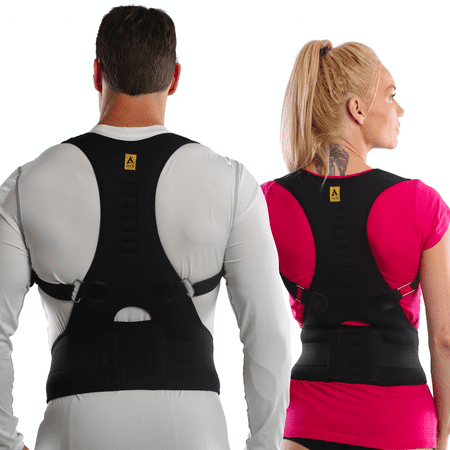 Agon® Thoracic Back Brace Posture Corrector - Magnetic Support for Back Neck Shoulder Upper Back Pain Relief Perfect Product for Cervical Spine Fully Adjustable with Magnets