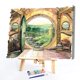 thumbnail image 2 of Pintura al óleo pintada a mano por números, dibujo de cabina de dibujos animados DIY, decoración de pared, regalo Tmvgtek decoración de arte en el hogar, 2 of 9