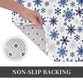 thumbnail image 6 of Rateoe blue Snowflake Prints Pattern Flannel Door Mat Indoor Outdoor Entrance, Waterproof All-Weather Doormat,Fade Resistant, Low Profile Entryway Mat 16x24in, 6 of 7