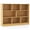Yellow, variant on Chateauy 3-Tier Open Bookcase, 8-Cube Floor Standing Storage Shelves, Display Cabinet for Home Office Living Room, DIY Modular Design, Wood Grain Finish