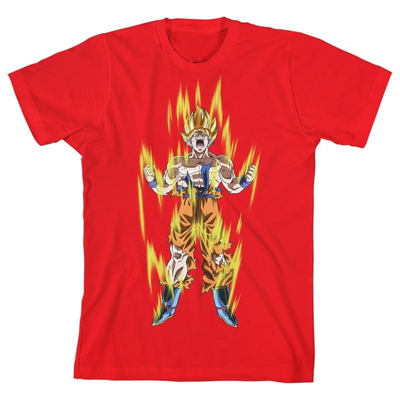 Dragon Ball Z Super Saiyan Goku Youth Red Graphic Tee- M
