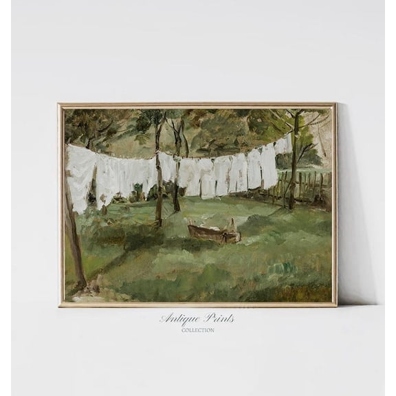 Laundry Room Vintage Wall Art, Countryside, Antique Farmhouse Print, Laundry Room Wall Decor, Country Print, Poster, Unframed Poster Size 8x12