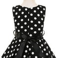 thumbnail image 6 of IBTOM CASTLE Kids Girls 50s Vintage Polka Dot Casual Dress Swing Rockabilly Prom Party Dresses Audrey Wedding Formal Cocktail Evening Gown 5-6 Years Black, 6 of 8