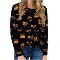 thumbnail image 1 of Camisas Para Mujer Camisetas de Gran Tamaño Manga Larga Moda Casual Cuello Redondo Cosplay Impreso Top Camiseta Blusa Odeerbi ODB135406, 1 of 5