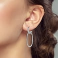 thumbnail image 5 of NARMO Original 925 Sterling Silver Elliptical Double Ring Hoop Earrings 5A Zircon for Women Jewelry Making, 5 of 6